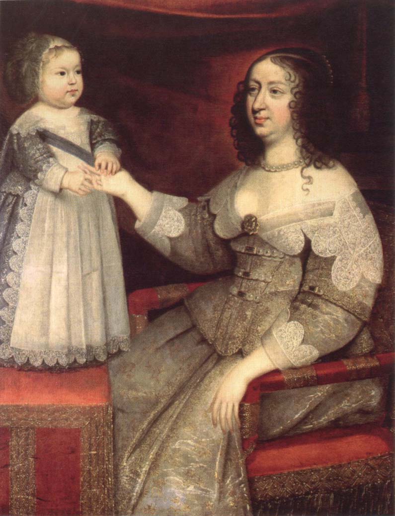 anne of austria with her louis xiv